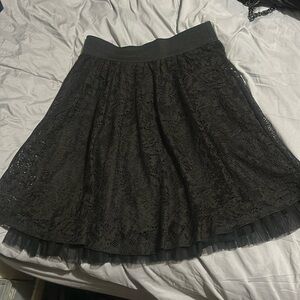 Bongo Y2K Black Lace Skirt (Like New)